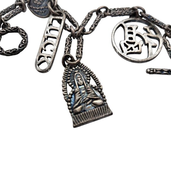 Unique sterling silver charm bracelet - Picture 1 of 7